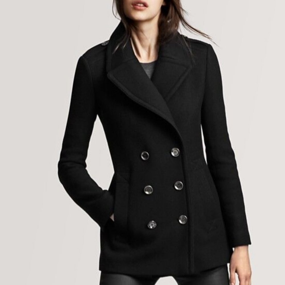 Burberry Brit Tumblebridge Pea Coat Jacket size 4